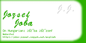 jozsef joba business card